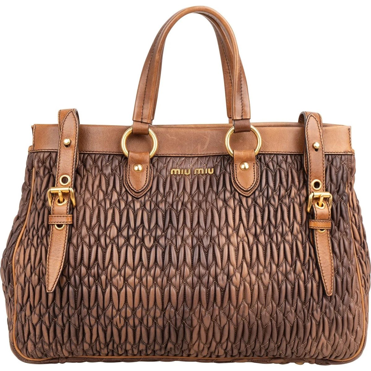 Matelassé leather handbag