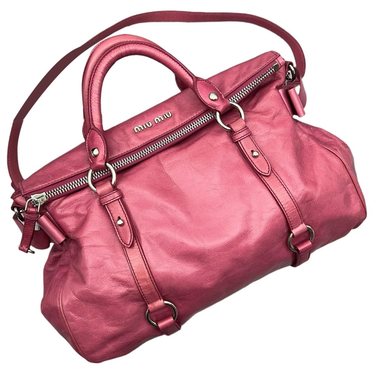 Bow bag leather handbag