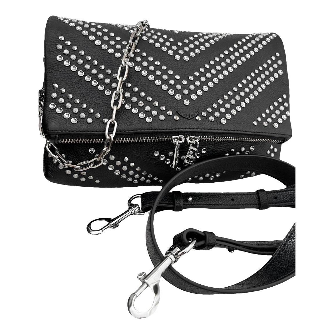 Rock leather crossbody bag