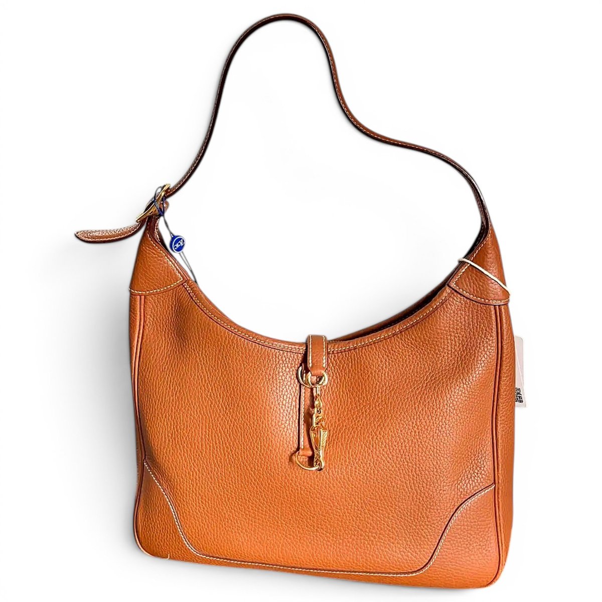 Trim leather handbag