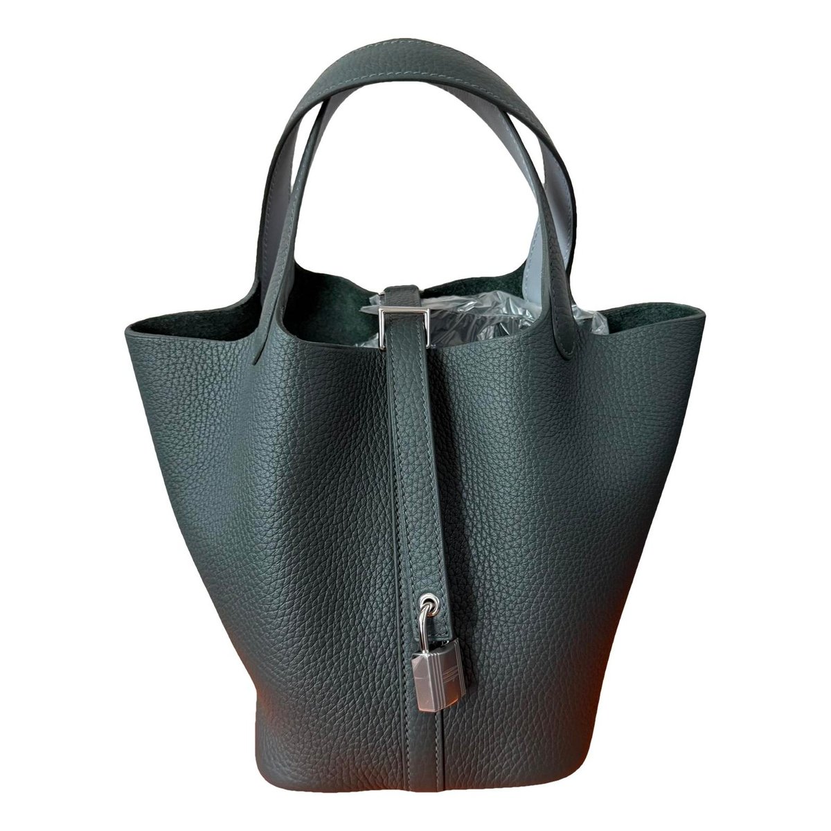 Picotin leather tote