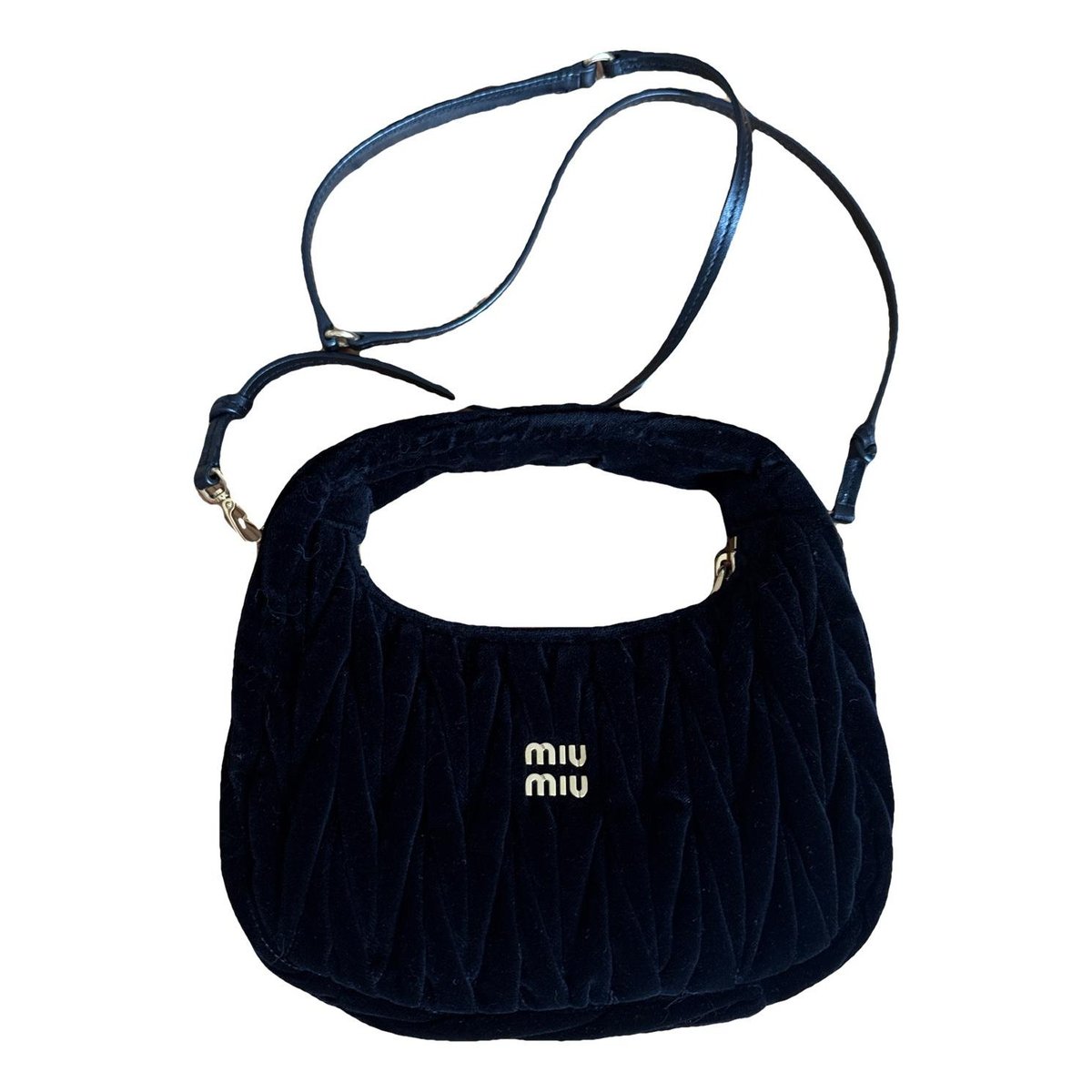 Miu Wander velvet handbag