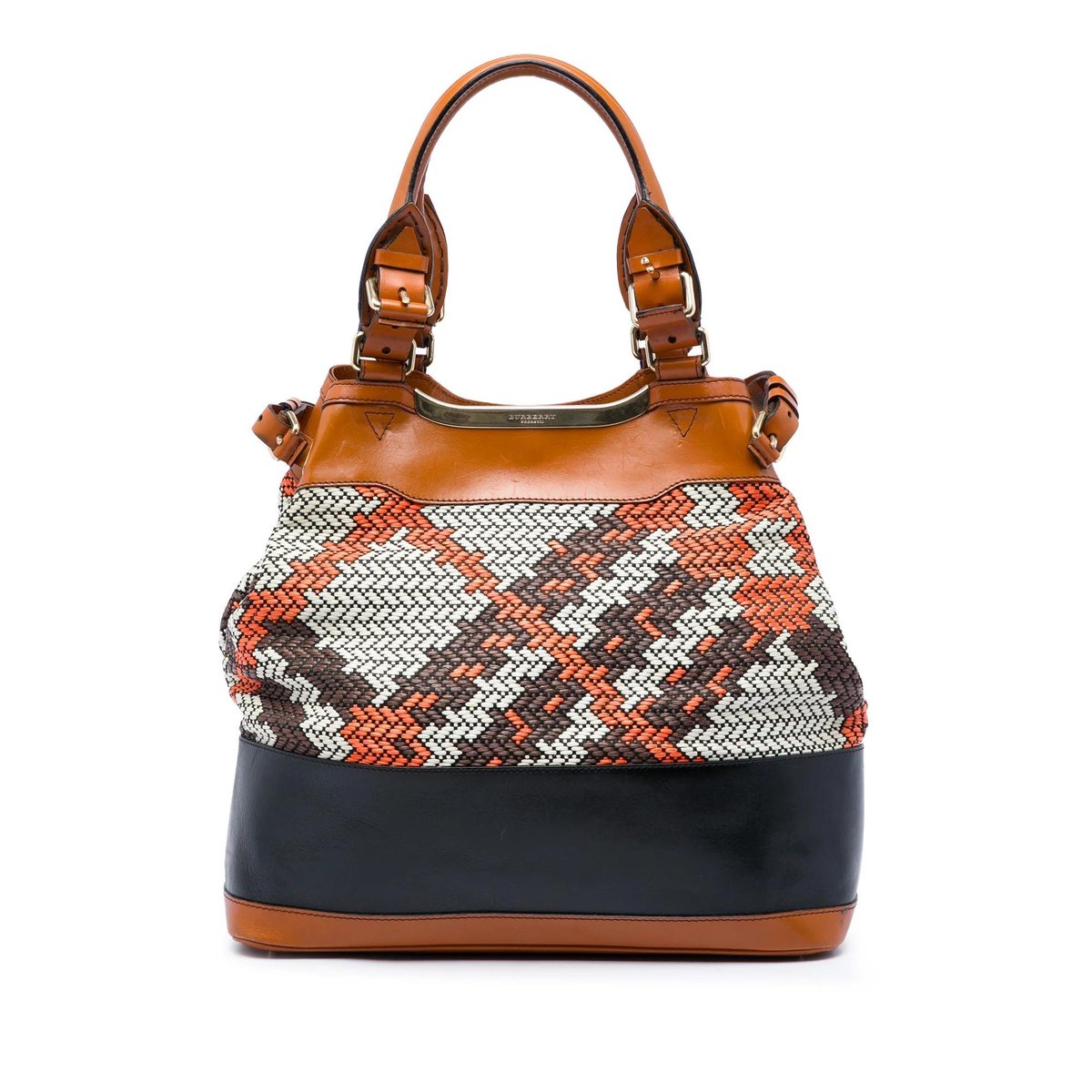 Pocket leather tote