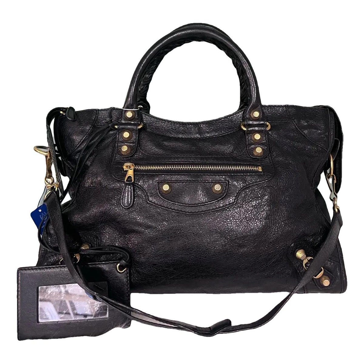Classic Metalic leather handbag