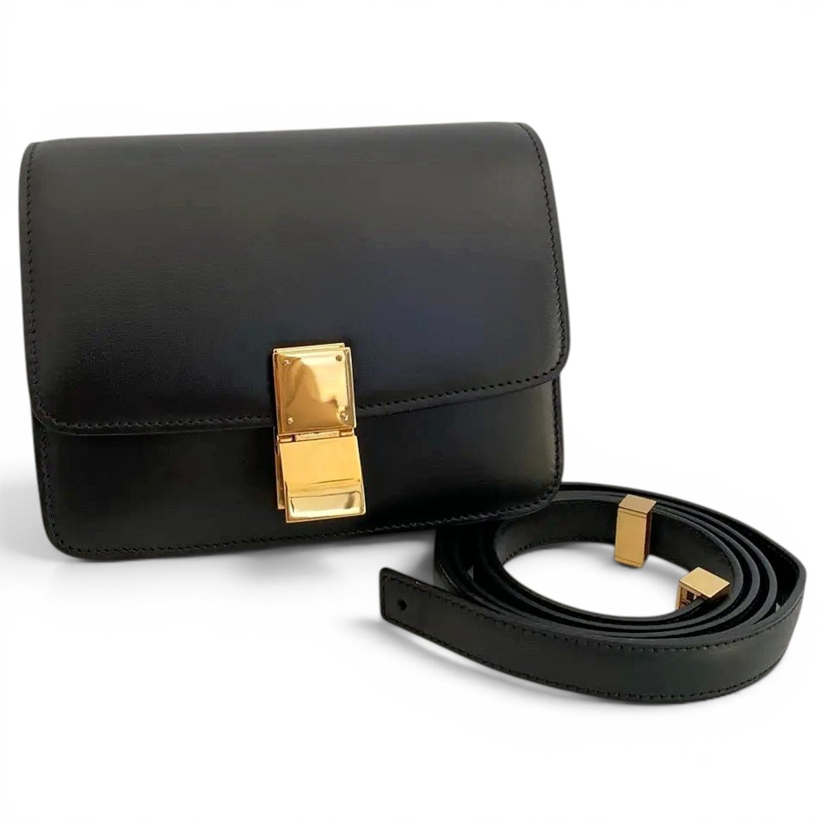 Classic leather crossbody bag