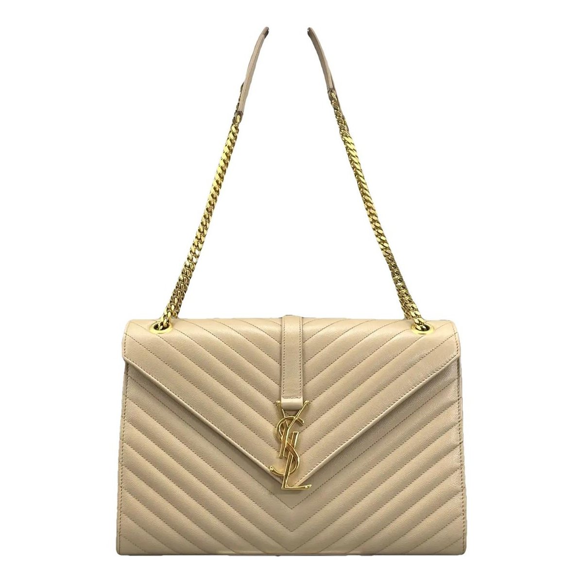 Envelope leather handbag