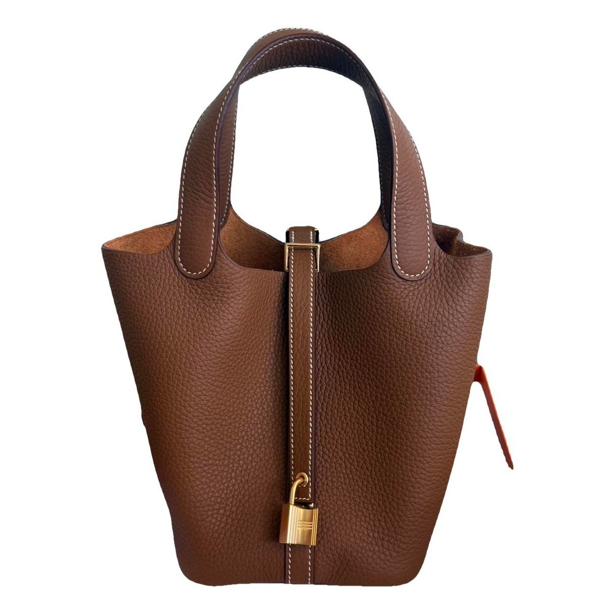 Picotin leather tote