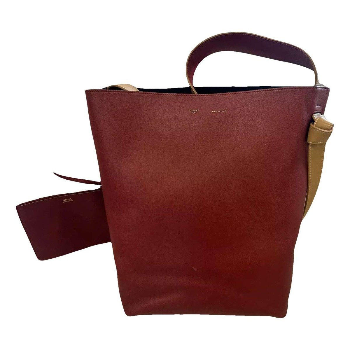 Twisted leather handbag