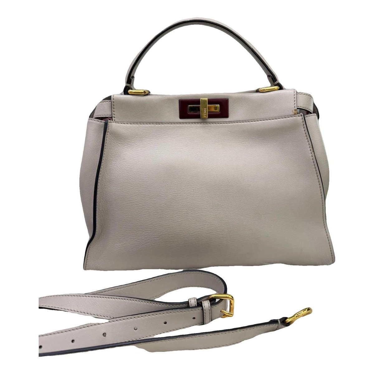 Peekaboo leather handbag