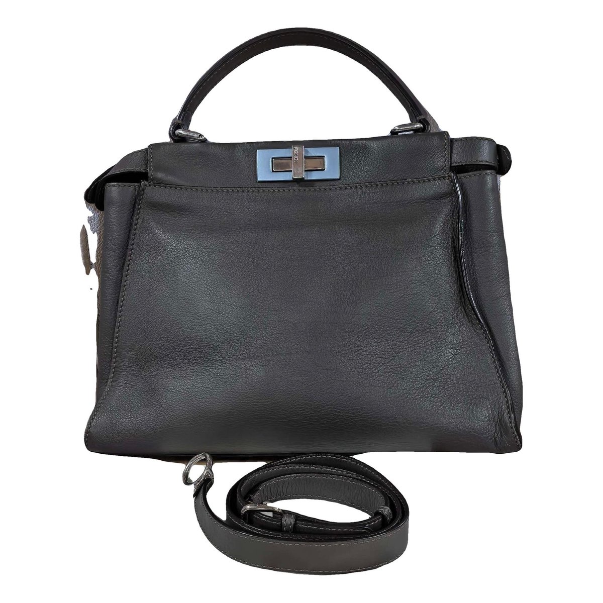Peekaboo leather satchel