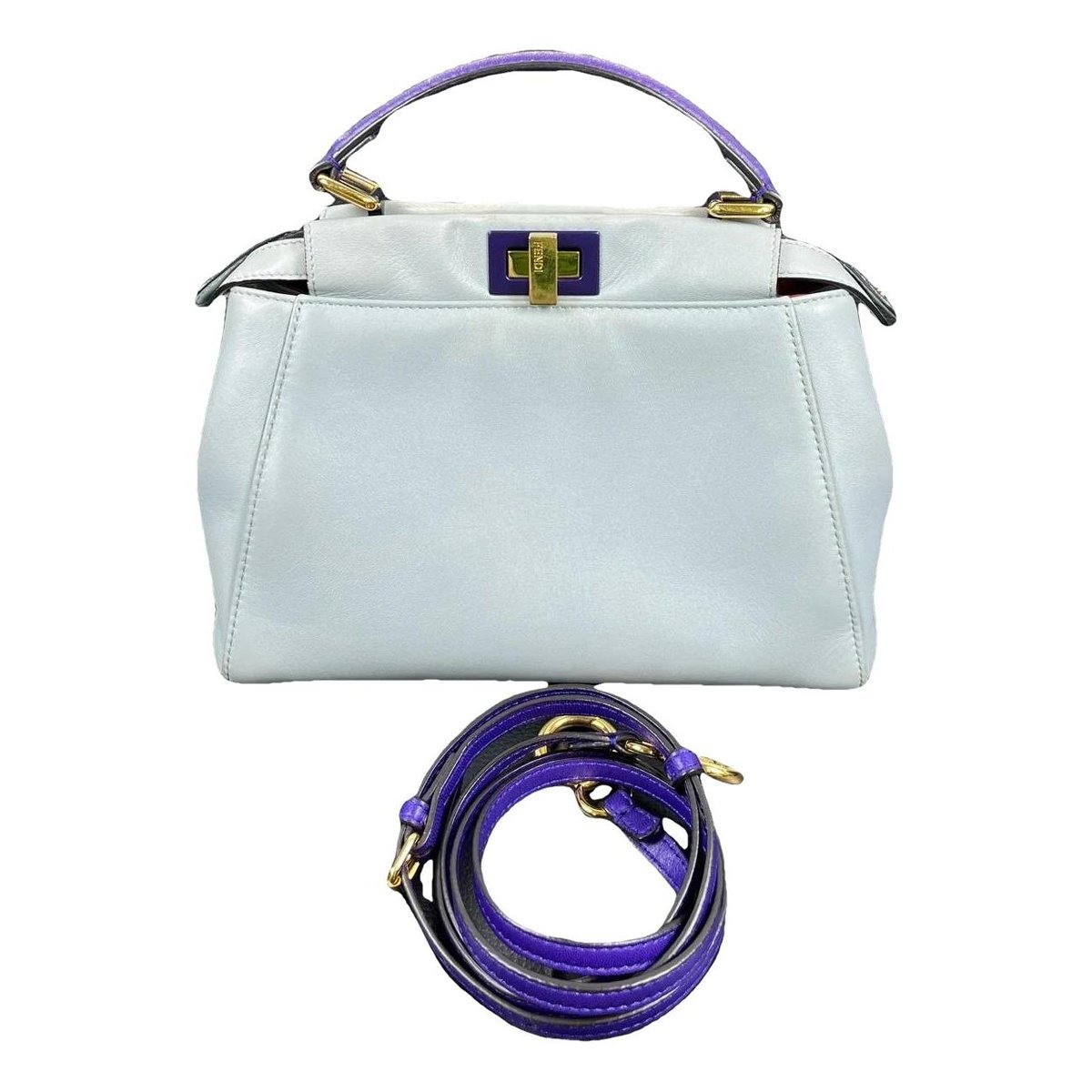 Peekaboo leather satchel