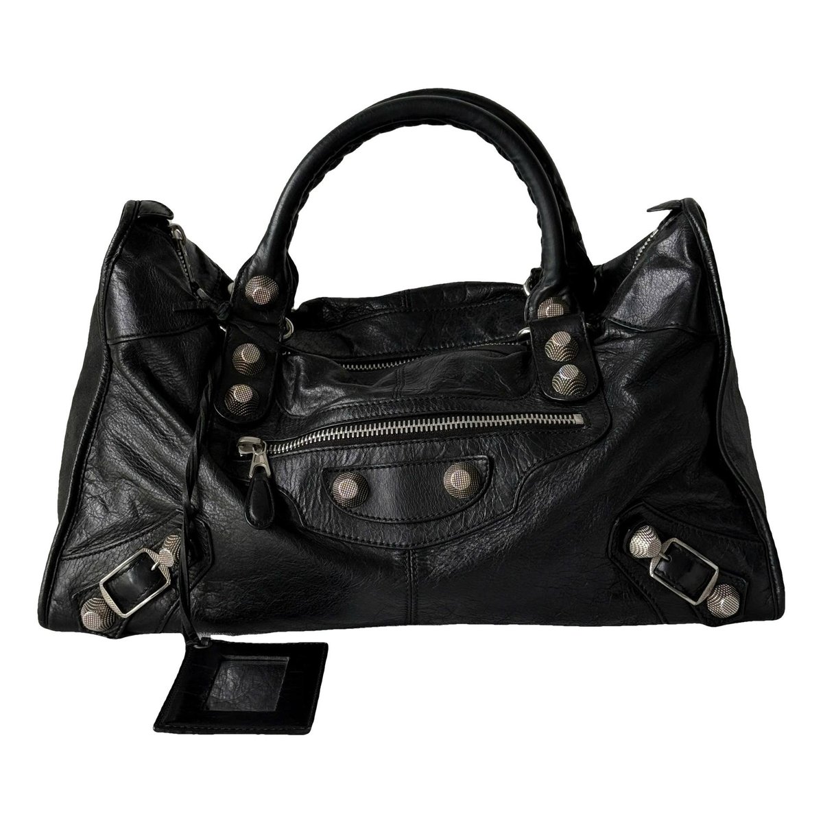 Work leather handbag