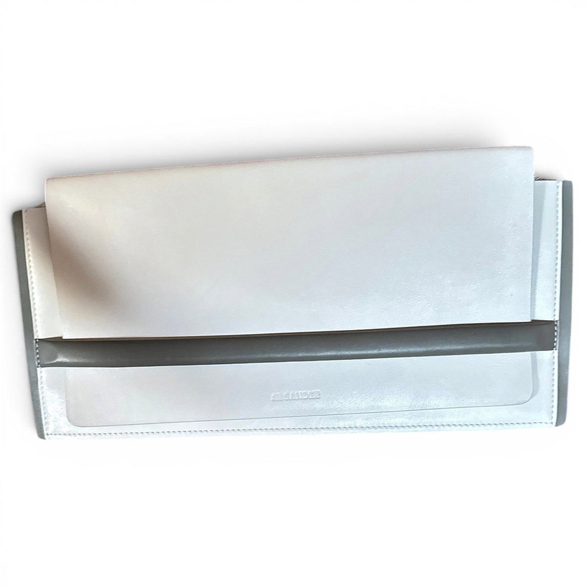 Leather clutch bag