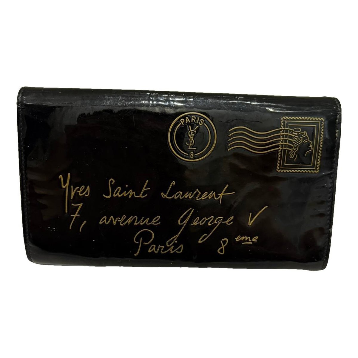 Belle de Jour patent leather clutch bag
