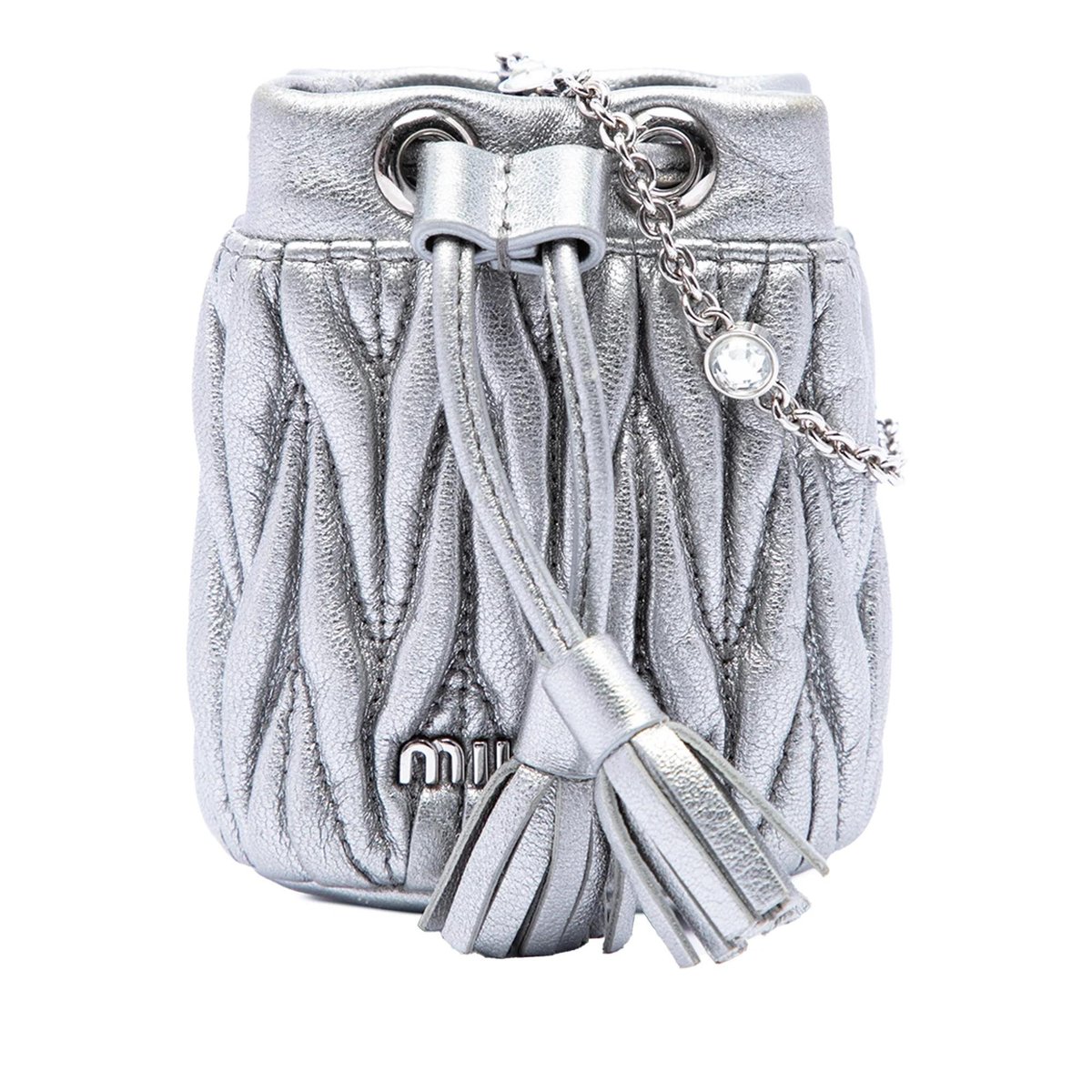 Matelassé leather handbag
