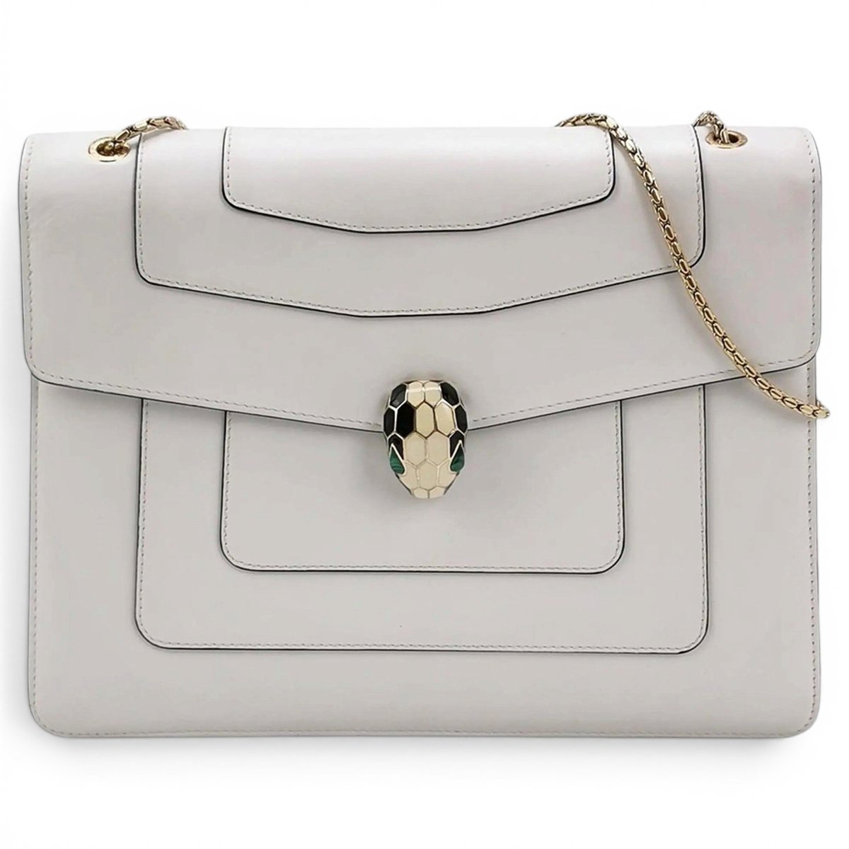 Serpenti leather handbag