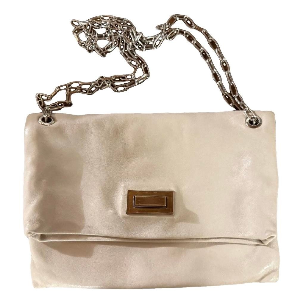 Leather clutch bag