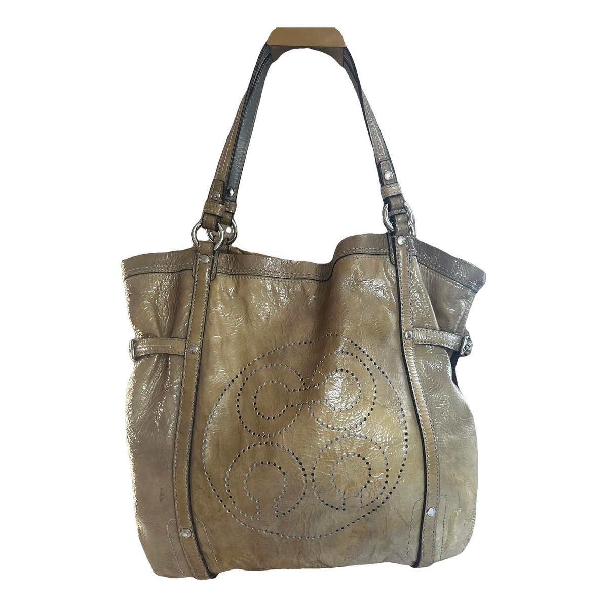 Patent leather handbag