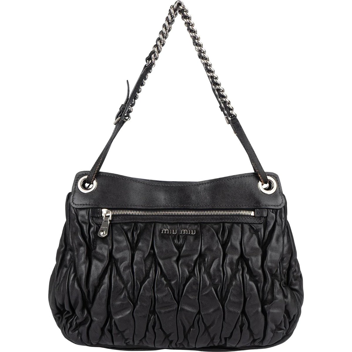 Matelassé leather handbag