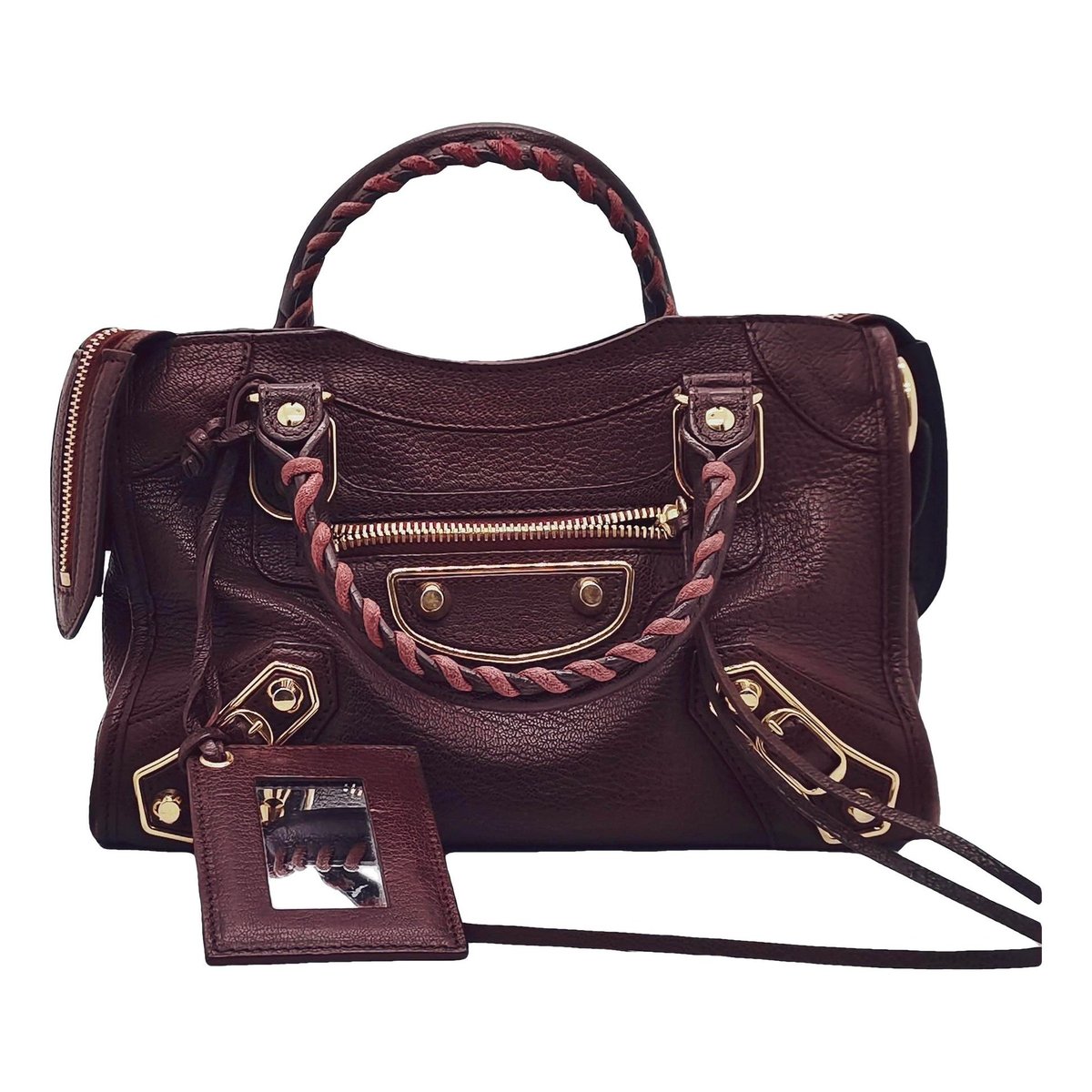 City leather handbag