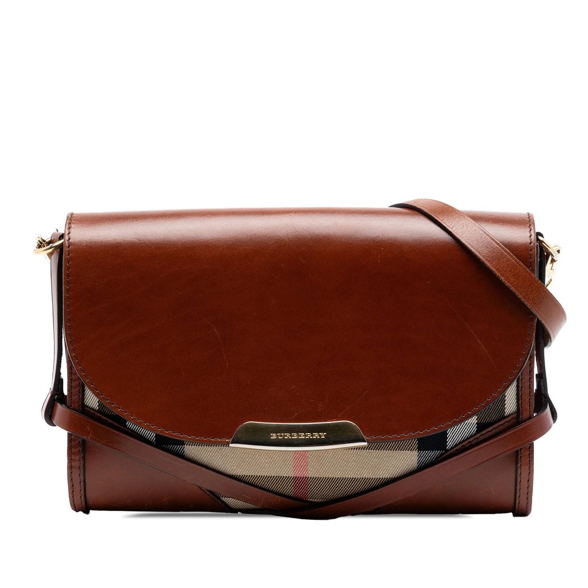 Pocket leather handbag