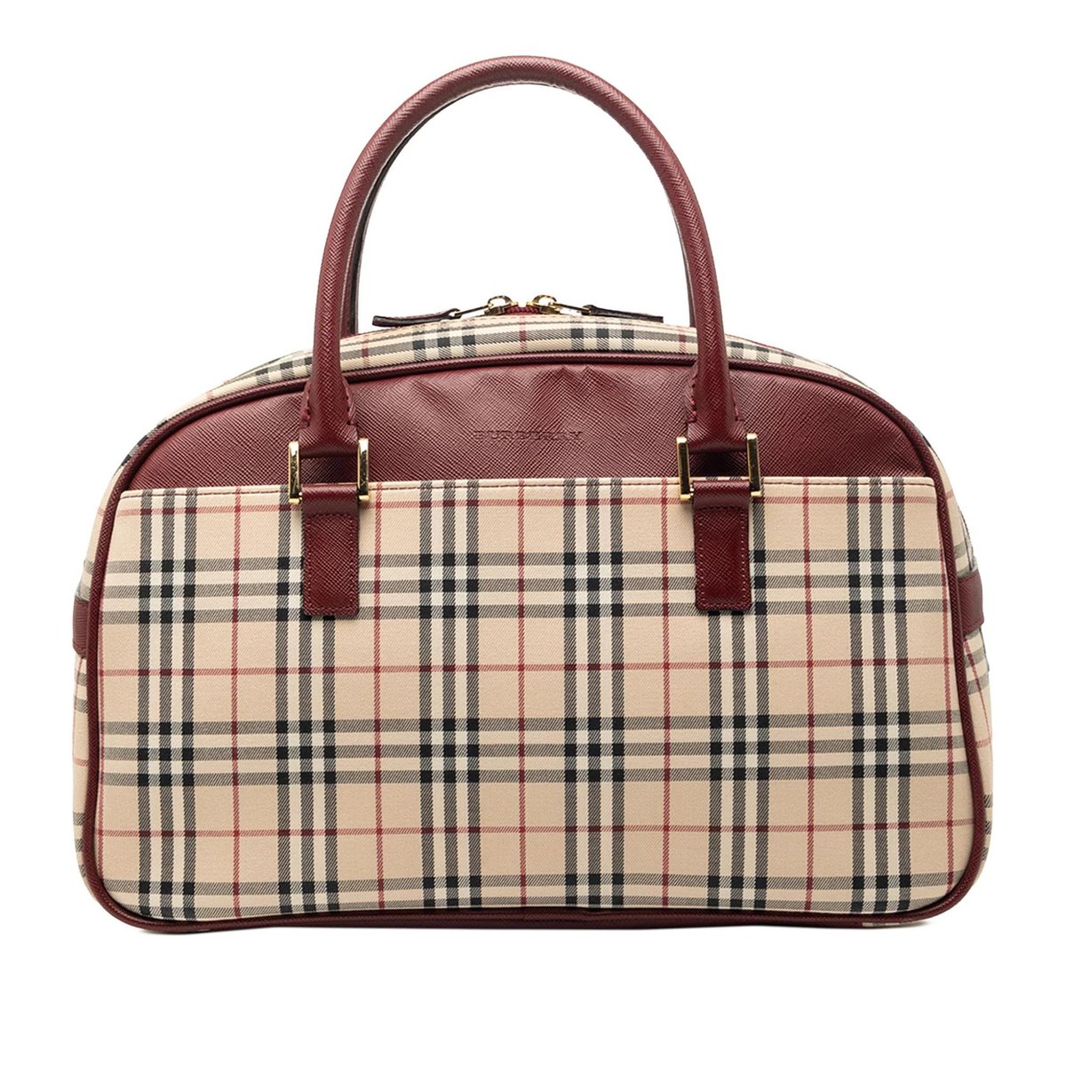 Pocket leather handbag