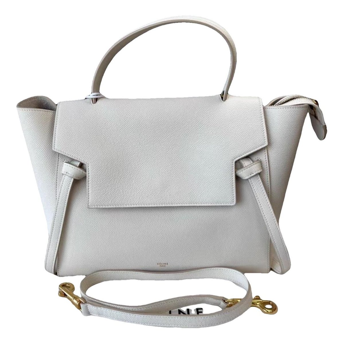 Belt leather tote