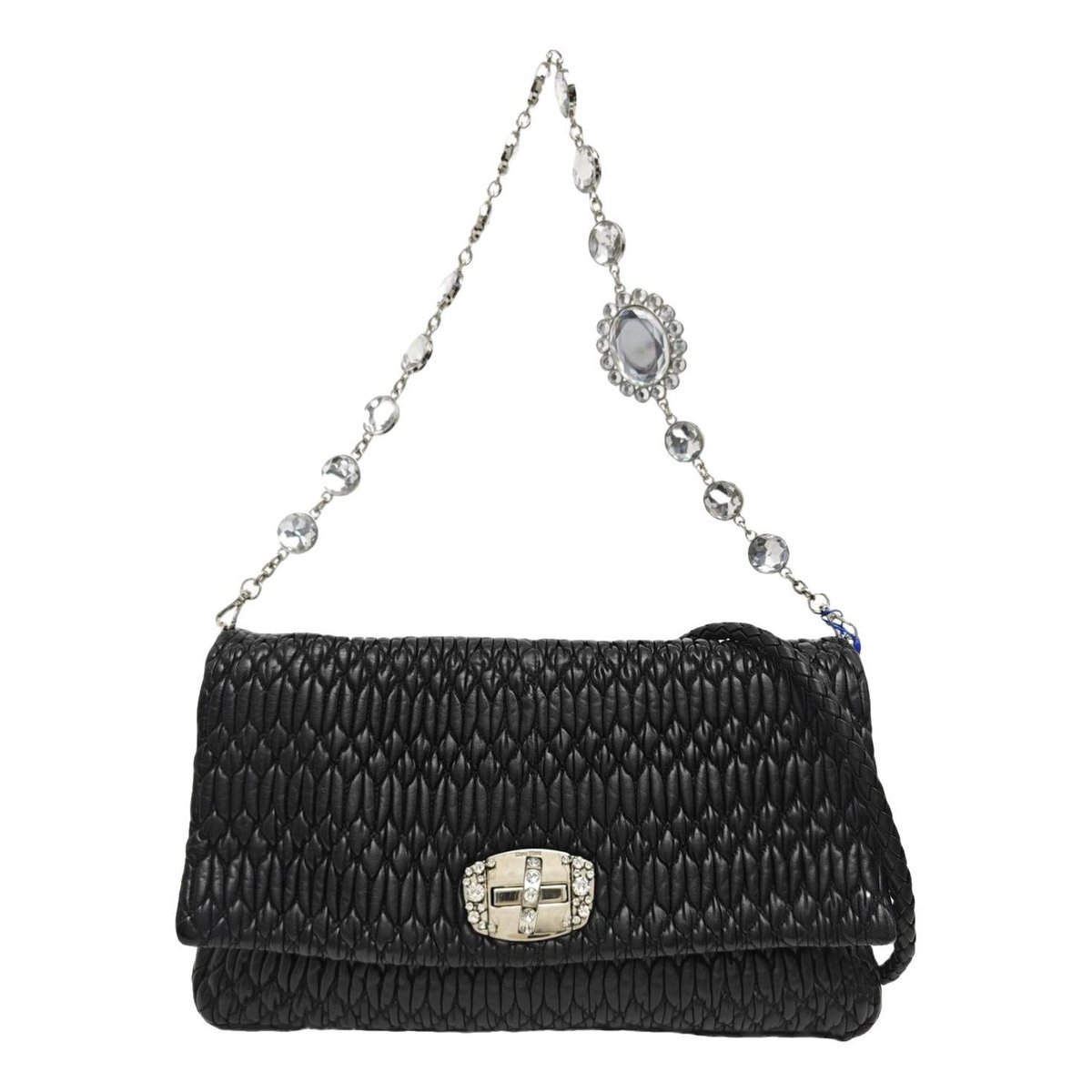 Miu Crystal leather handbag