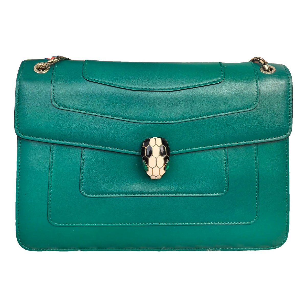 Serpenti leather handbag