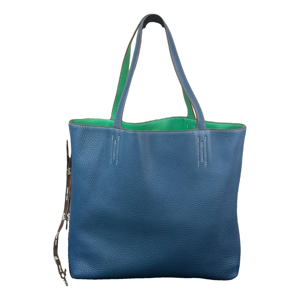 Double sens leather tote