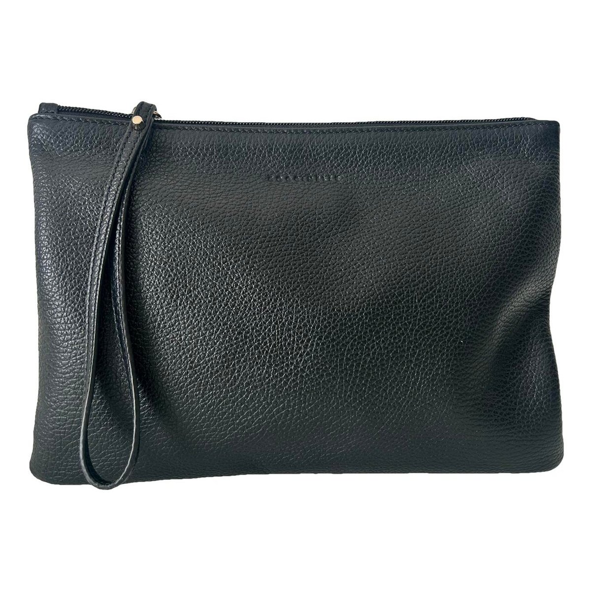 Leather clutch bag