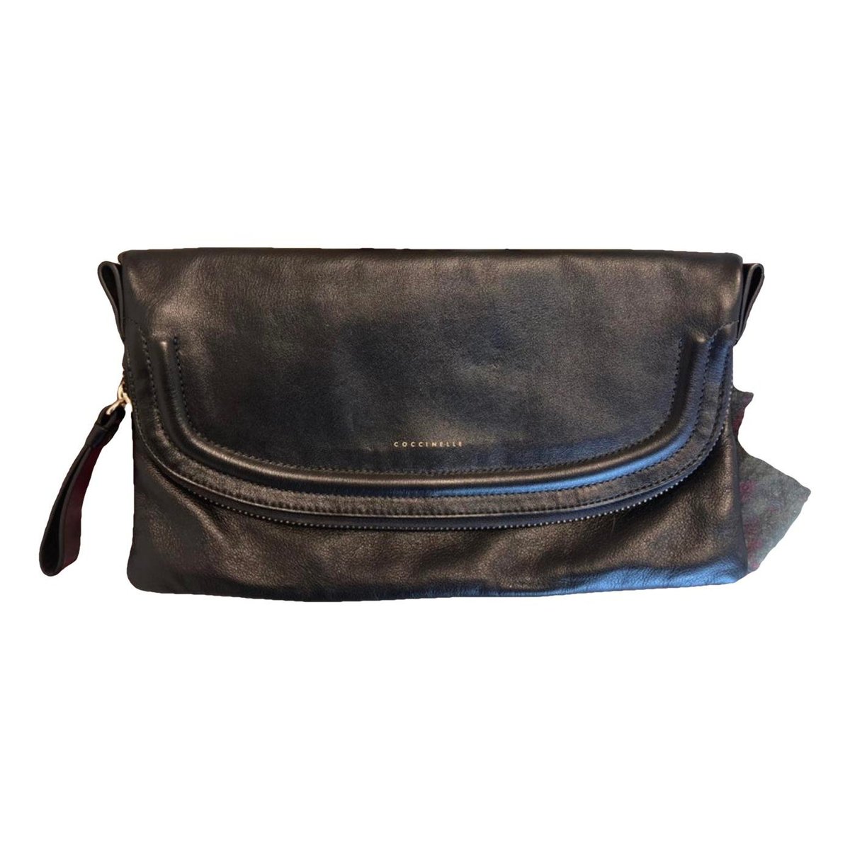 Leather clutch bag
