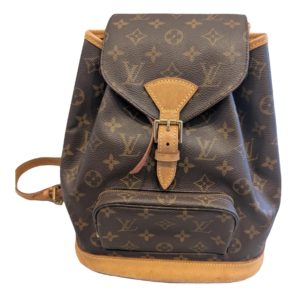 Montsouris Vintage leather backpack