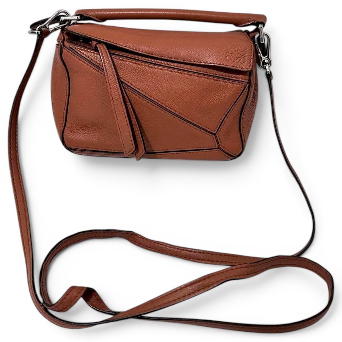 Puzzle leather mini bag