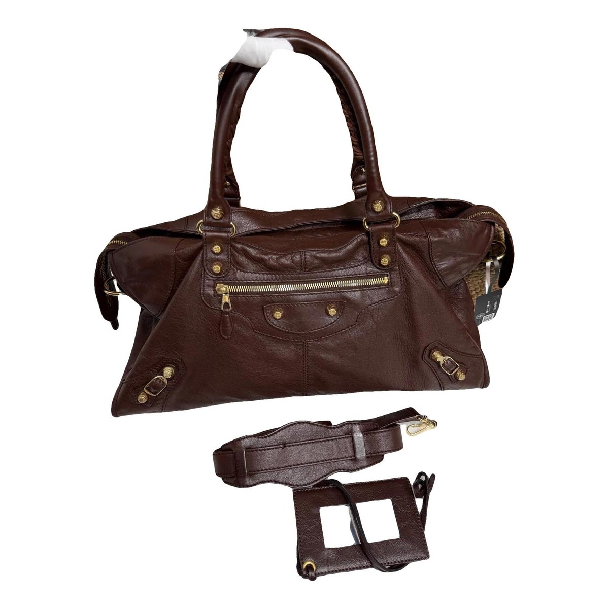 City leather tote