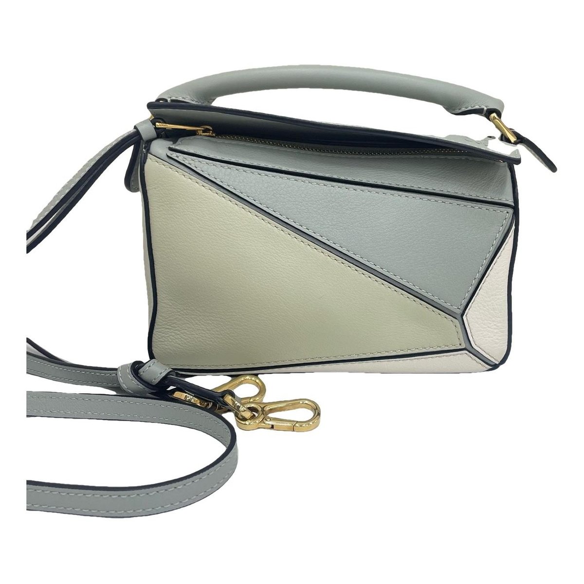 Puzzle leather handbag
