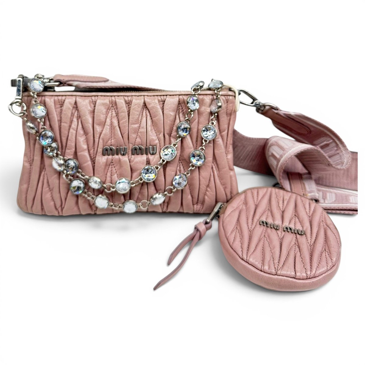 Matelassé leather handbag