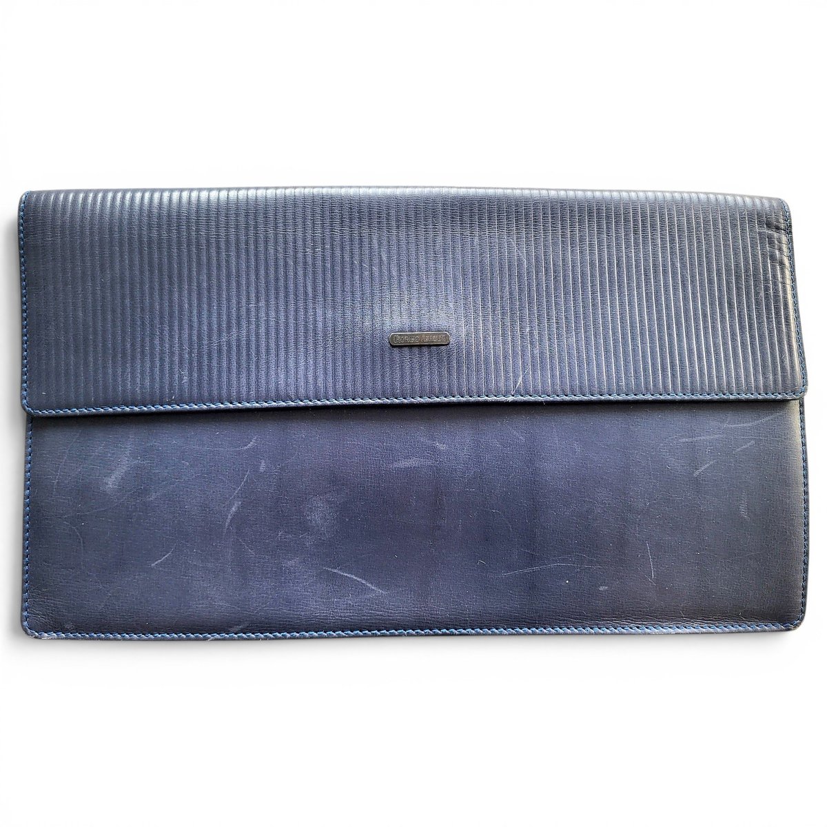 Leather clutch bag