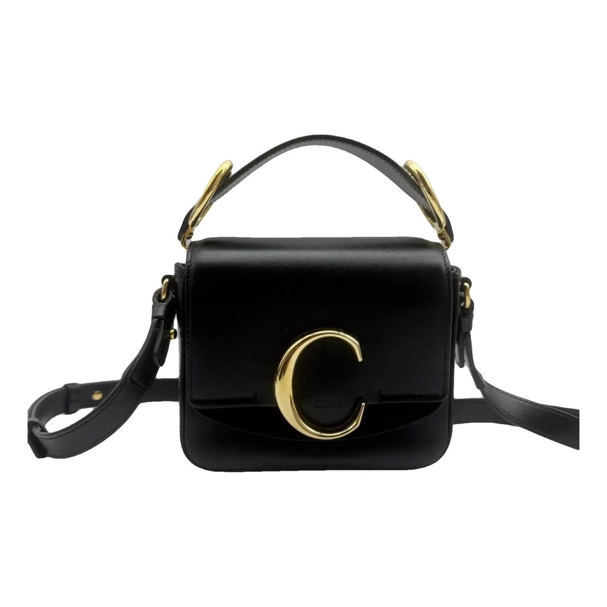 C leather crossbody bag