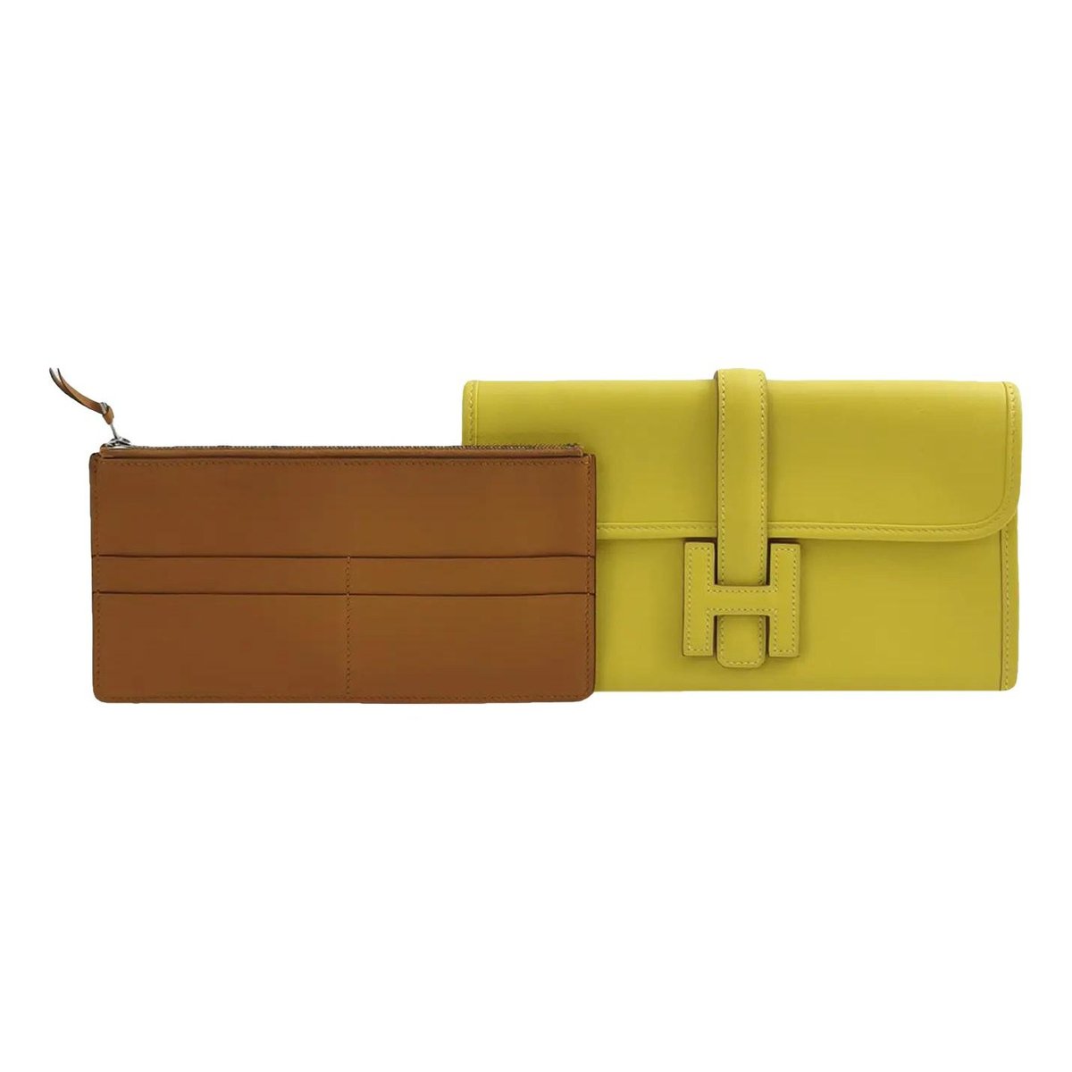 Jige leather clutch bag