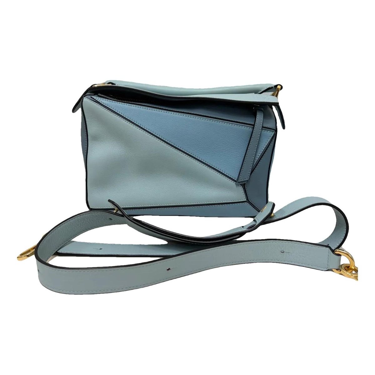 Puzzle leather crossbody bag