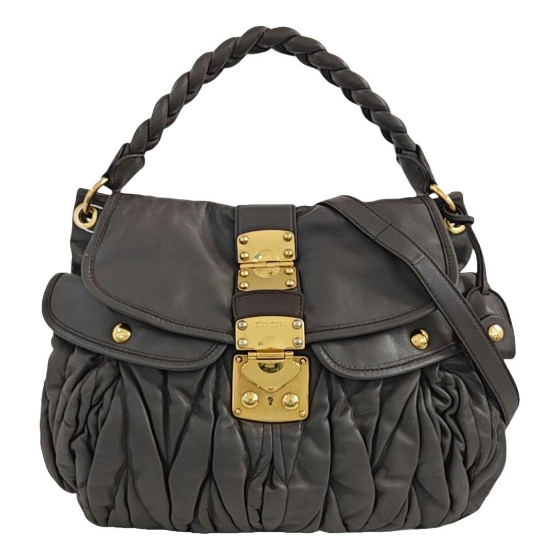 Coffer leather handbag