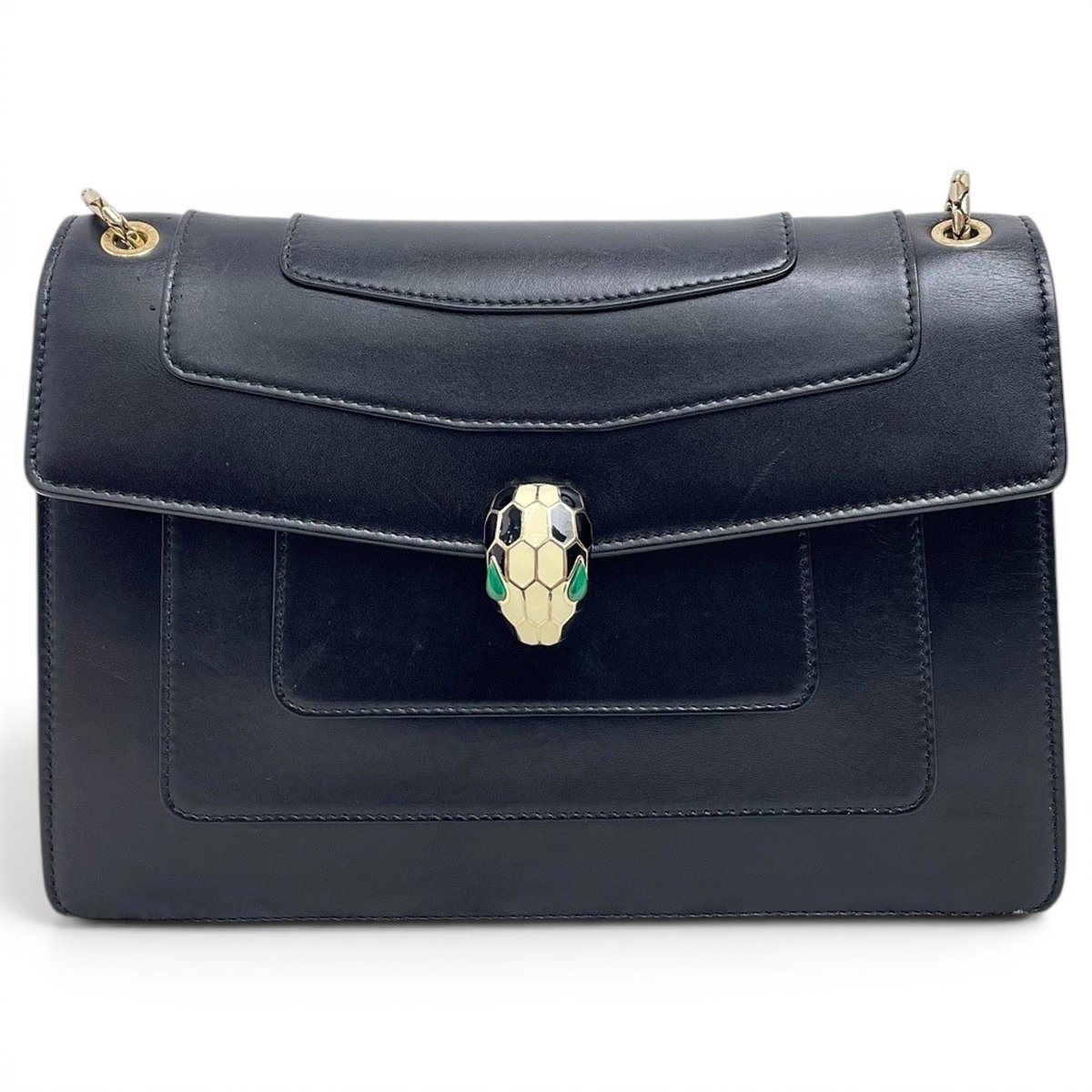 Serpenti leather handbag