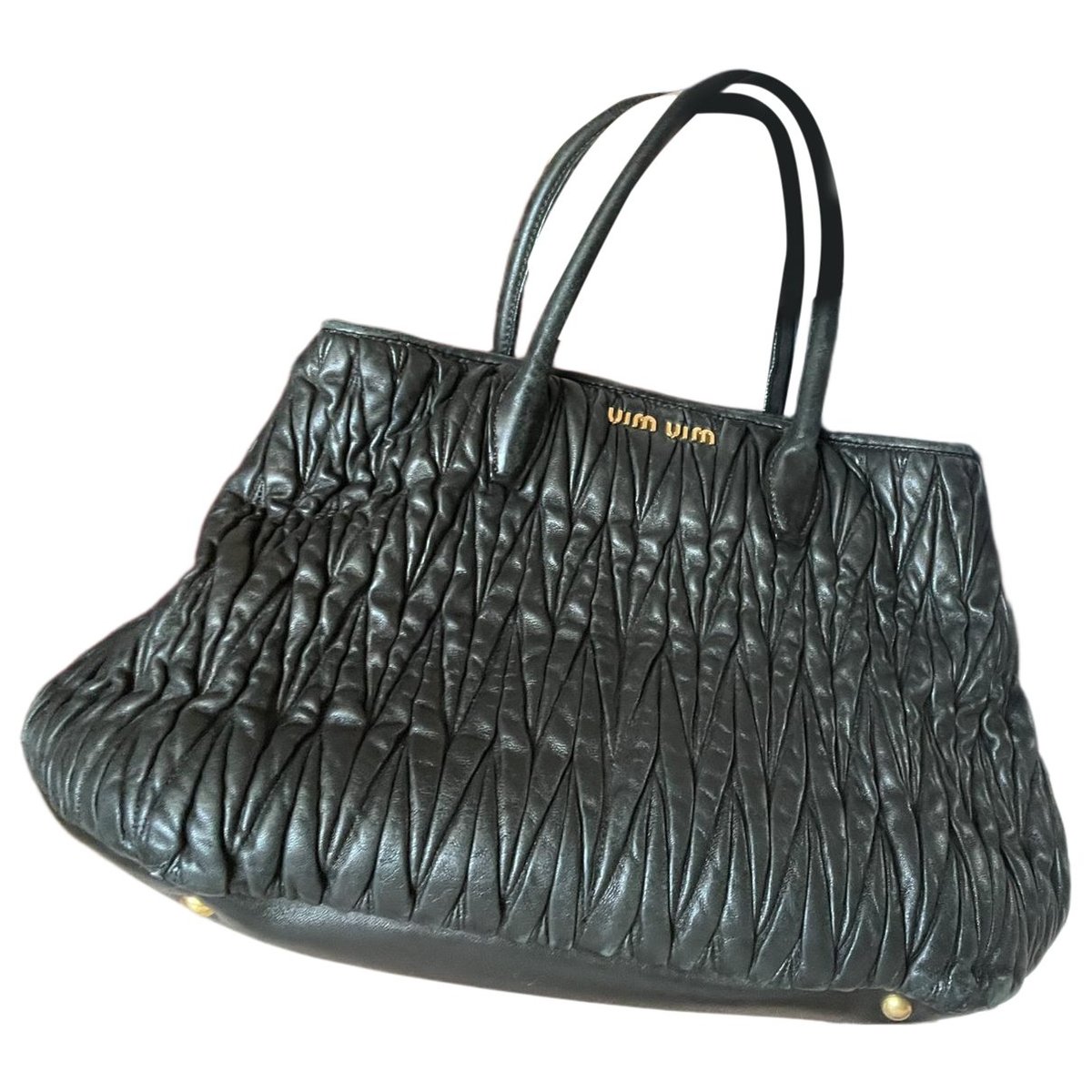 Matelassé leather handbag
