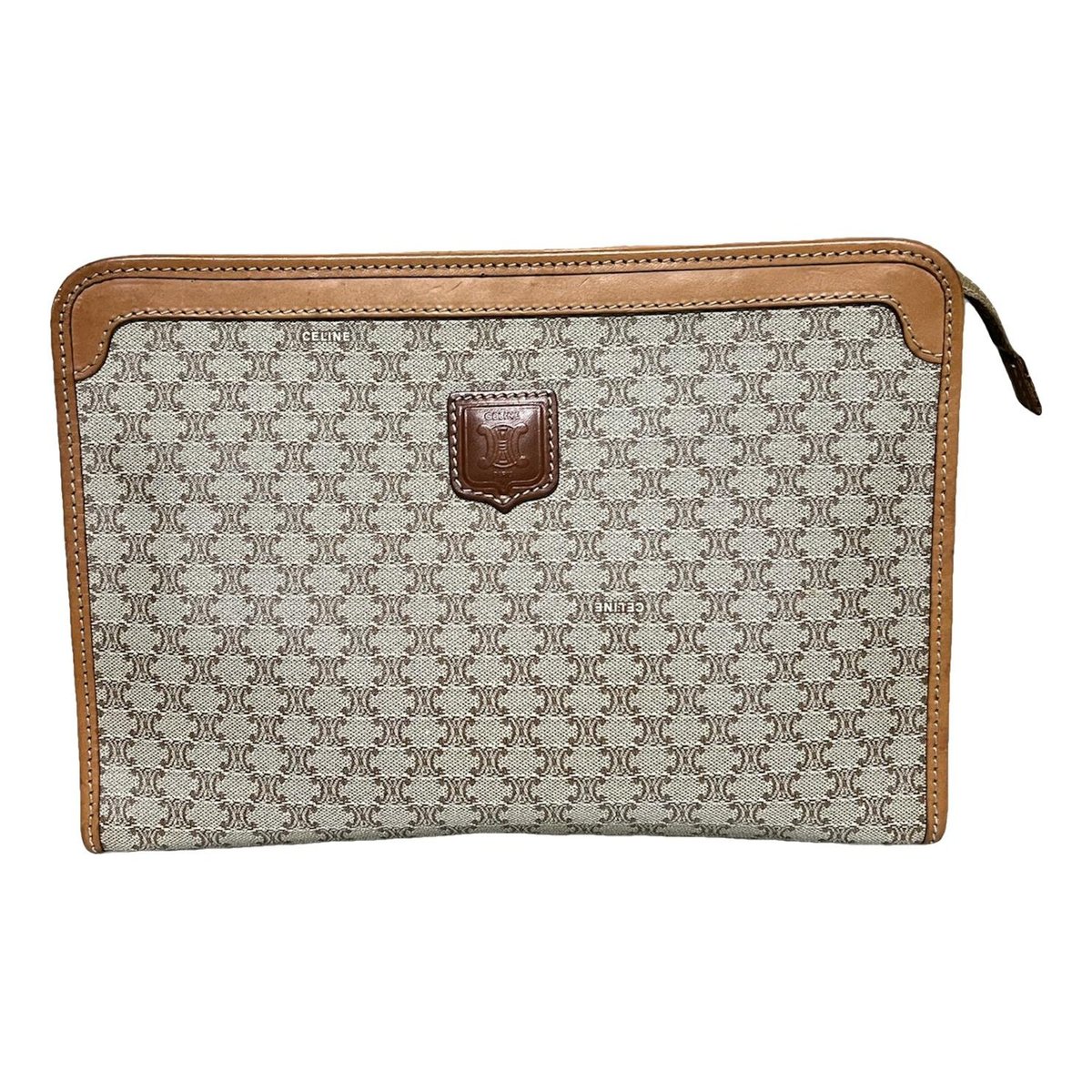 Triomphe Vintage pony-style calfskin clutch bag