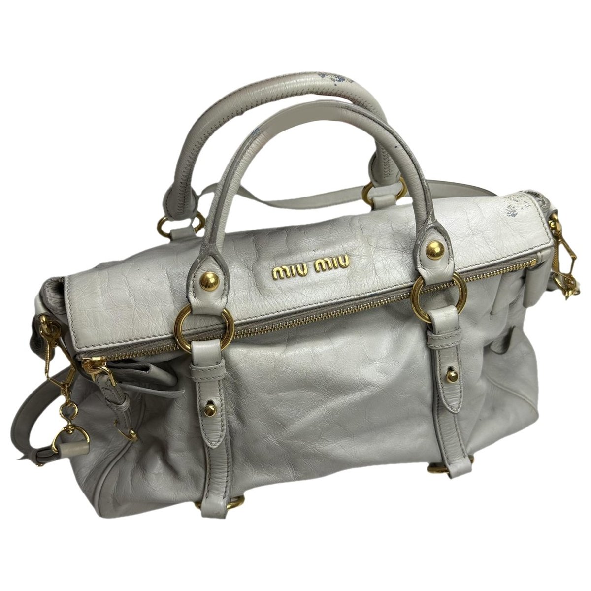 Bow bag leather handbag