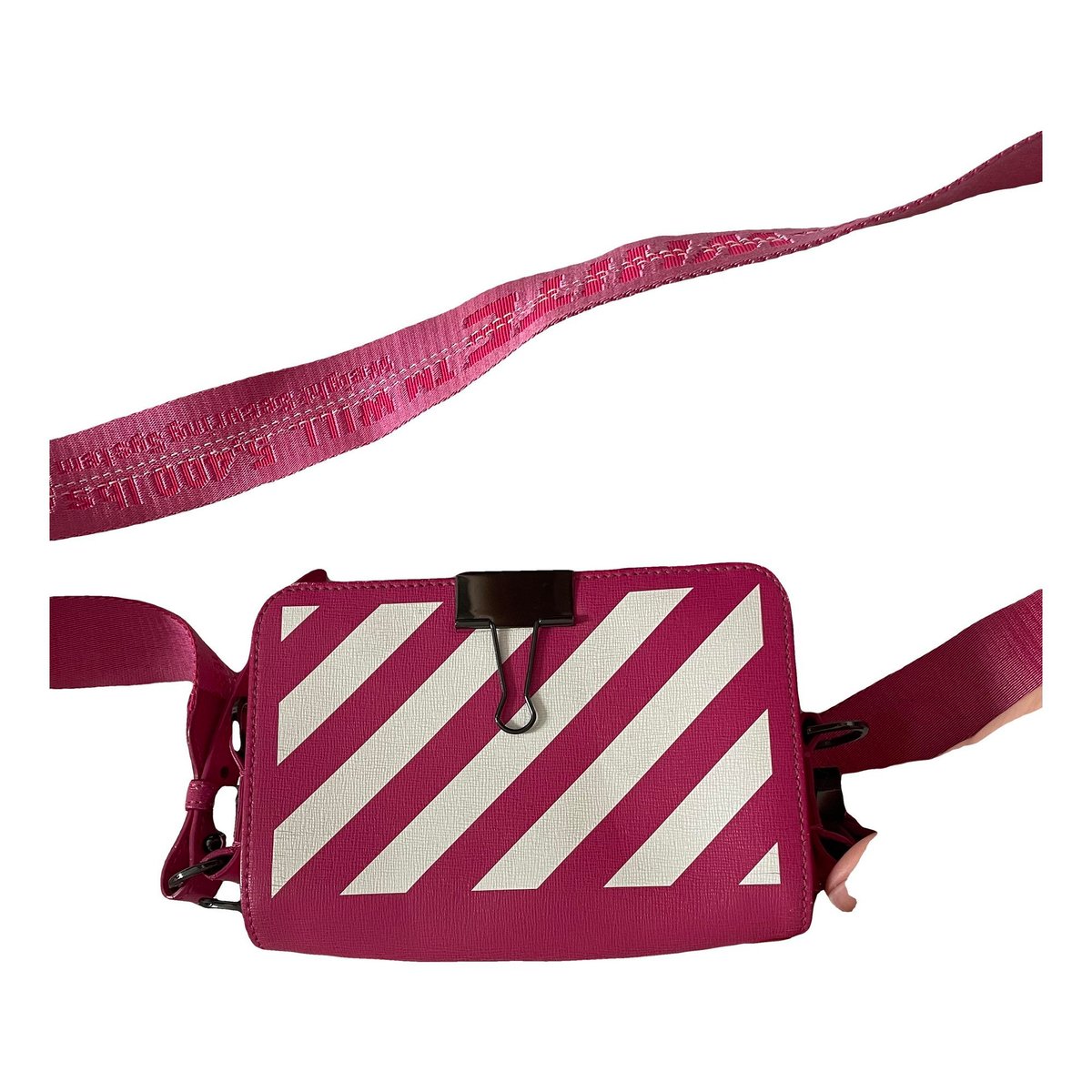 Binder leather crossbody bag