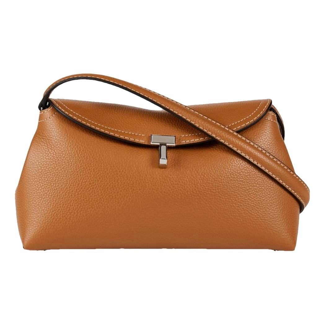 T-Lock leather clutch bag