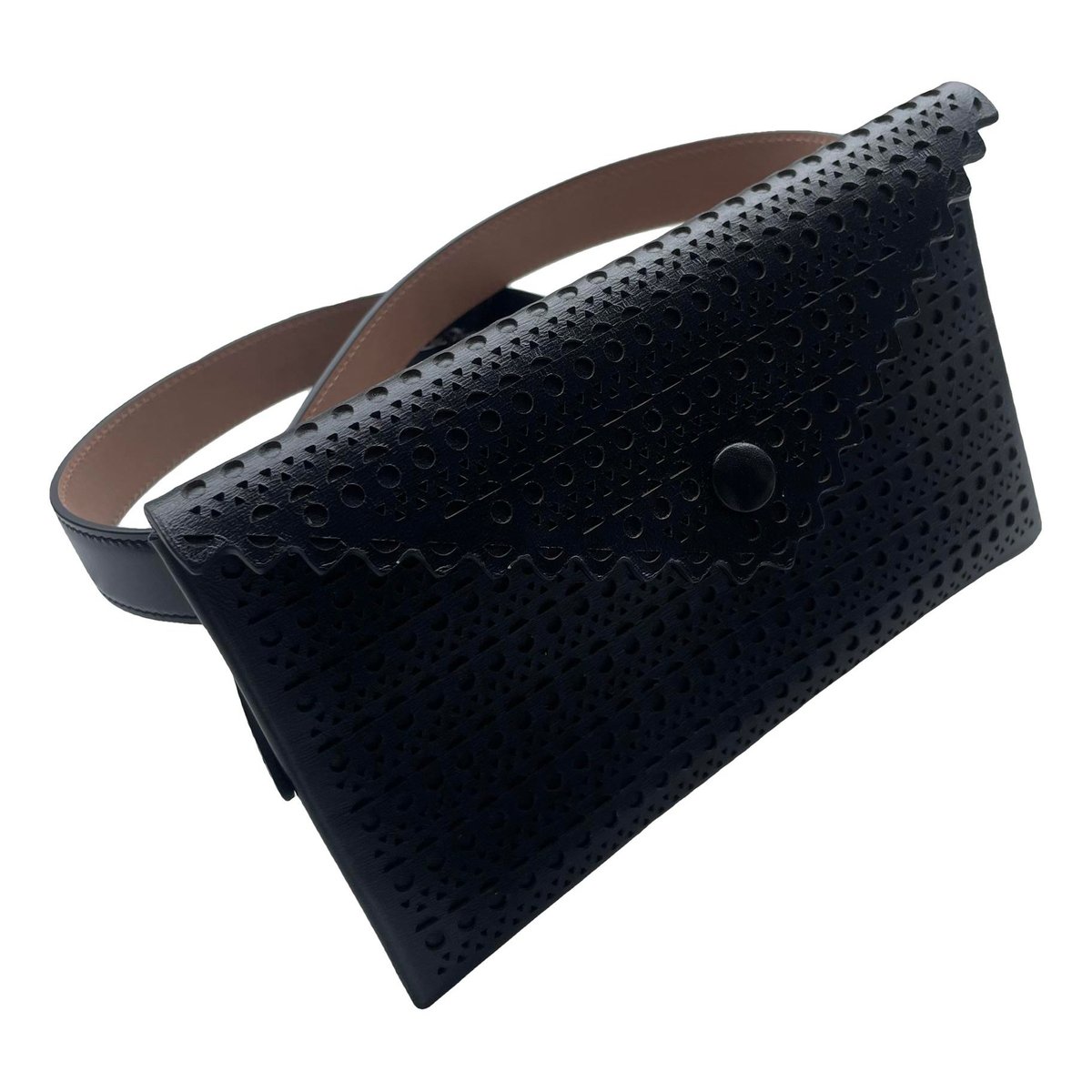 Leather clutch bag