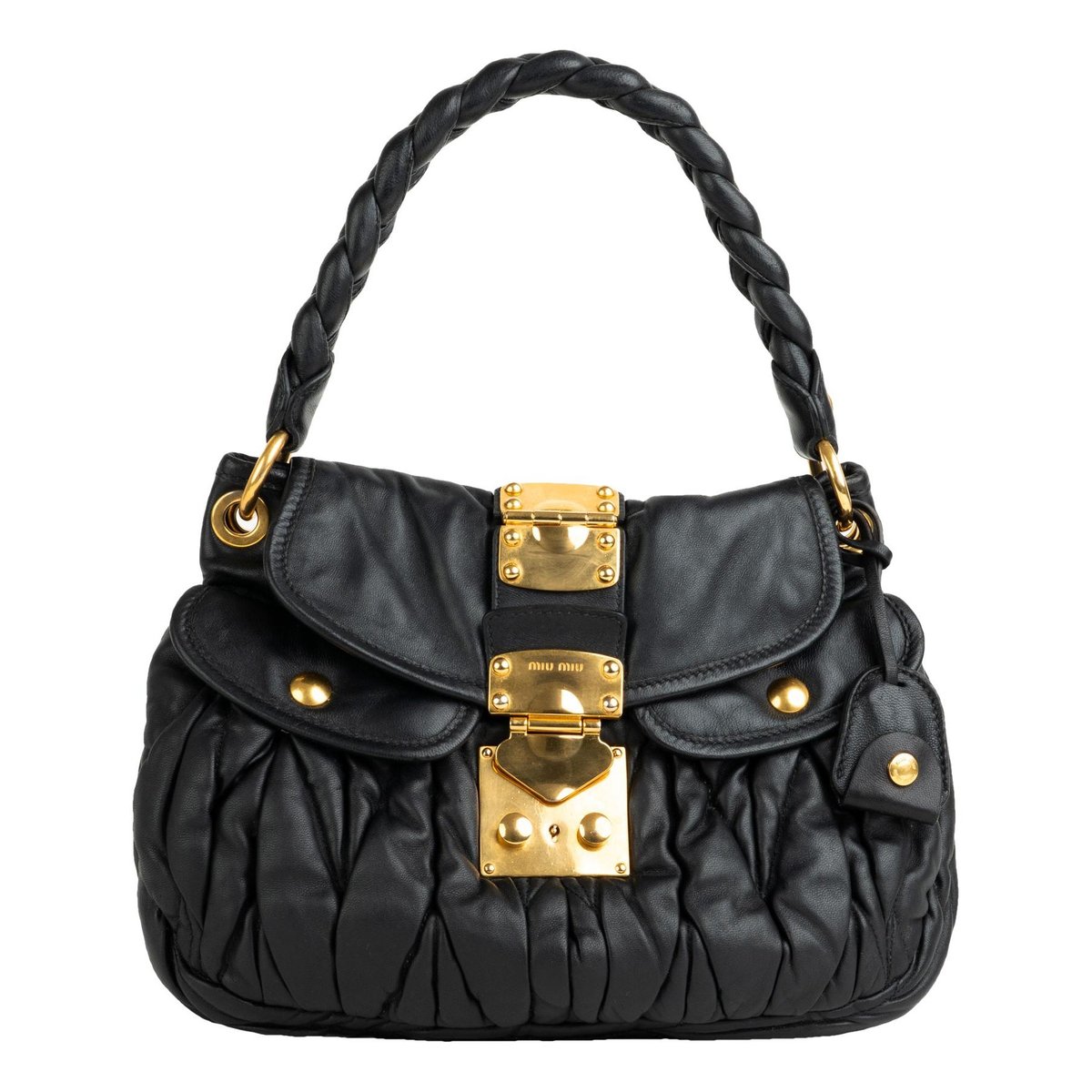 Coffer leather handbag